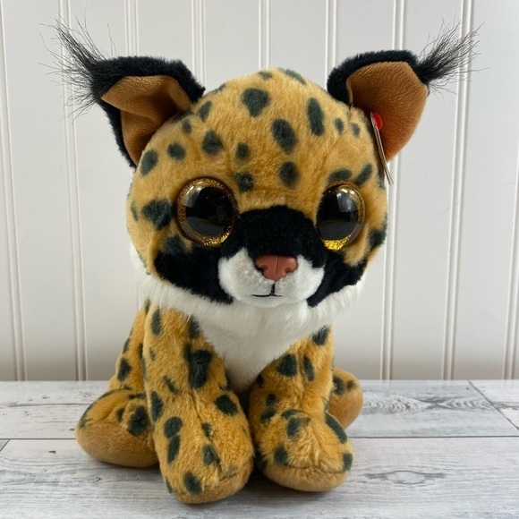 RARE Ty‎ Classic 10" Lynx "Larry" Plush Beanie Boos - Picture 2 of 13